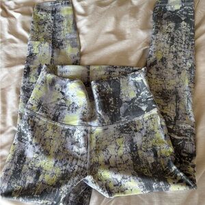 Lululemon Athletica Gray and Yellow Leggings